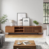 Media console TV stand with 2 drawers and 2 doors, suitable for TVs up to 78 inches main product image